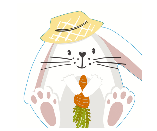 [547655] Duni | Servetten Bunny With Hat Airlaid 33cm