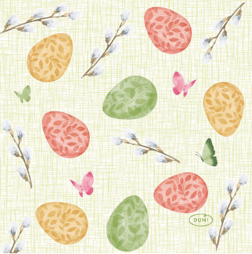 [547667] Duni | Servetten Joyful Spring 3-laags 24x24cm