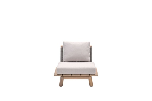 [547742] Garden Imp. | Lounge Lunar Lounge Fauteuil 1-zit Acacia White Wash/Rope Taupe/Grey Sand