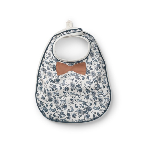 [548273] Elodie | Slabbetje Garden Leo Toile Bow met Kruimelvanger Blauw
