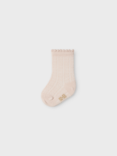 Lil' Atelier | Kousen Girls Nbfdalfi Knee Sock Peach Whip