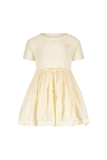 Le Chic | Jurk Smory Crochet Voile Dress Dreamy Creamy