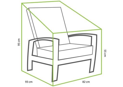 [549654] Tierra | Afdekhoes Cover For Valencia/Queens Lounge Chair 82x93x95/55cm