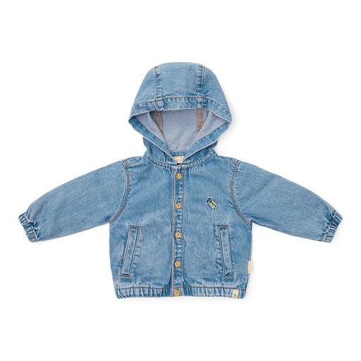 Little Dutch | Vest Forest Friends Denim met Kap