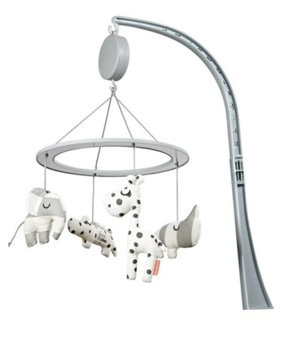 [550008] Done by Deer | Muziekmobiel Musical Mirror Mobile Sleepy Friends Grey