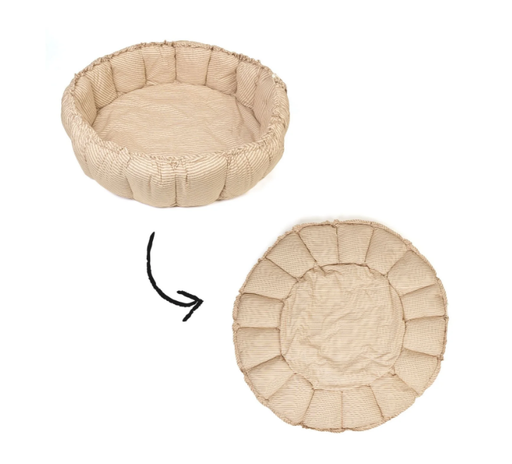 [550094] Play and Go | Speeltapijt Bloom Stripes Brown Organic Cotton Dia 130cm 