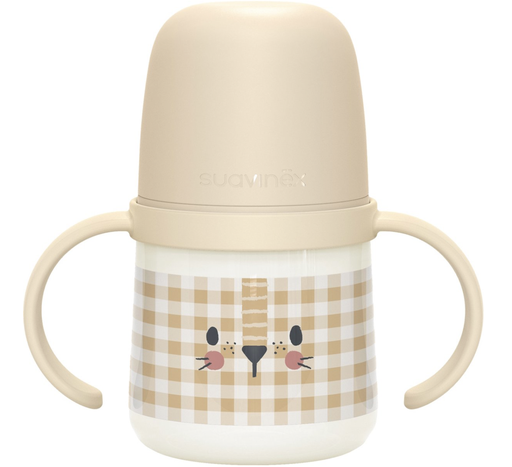 [550508] Suavinex |  NIGHT & DAY - EERSTE FLES MET HANDVATTEN +6M 150ML - Leeuw