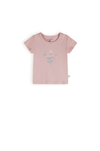 Petite Maison x Nono | T-Shirt Kai Korte Mouw Pastel Pink Bloem