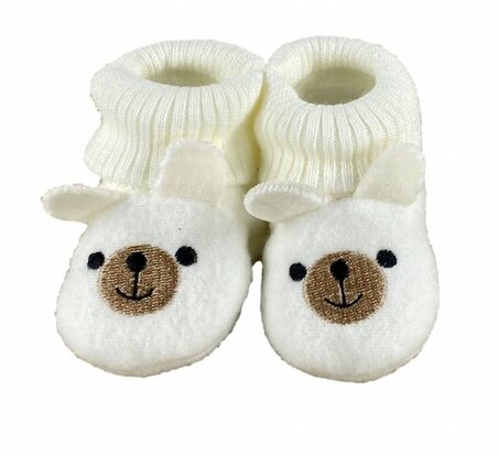 [550761] Petit Villain | Kousen/Slofjes Met Omslag Beer Ecru One Size