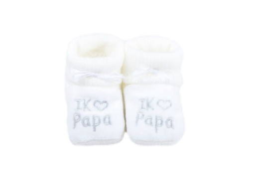 [550766] Petit Villain | Kousen/Slofjes Met Omslag Mama/Papa Wit One Size