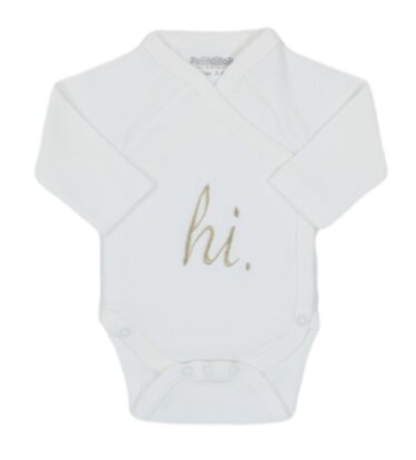 [550770] Petit Villain | Geboortebody Hi Lange Mouw Ecru M50-62