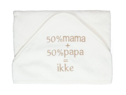 [550775] PetitVillain | Badcape 50% Mama + 50% Papa = Ikke Ecru 80x80cm