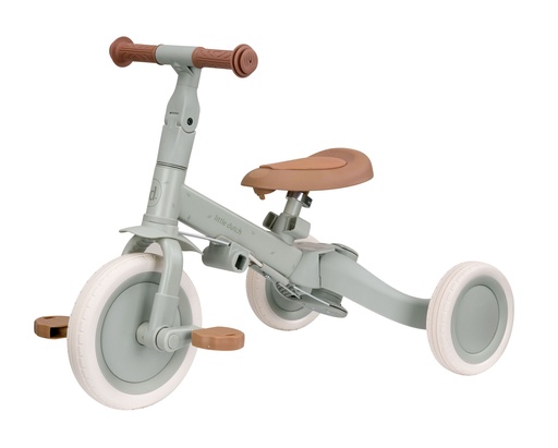 [550808] Topmark | Loopfiets Green Leaf Driewieler Little Dutch Groen