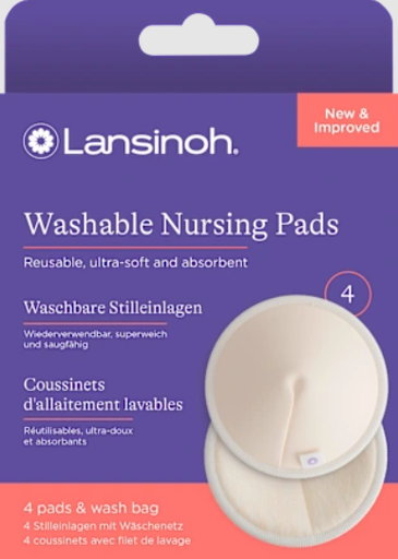 [550840] Lansinoh | Borstcompres, herbruikbaar, Washable Nursing Pads, wit, 4 stuk(s) 