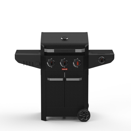 [550977] Barbecook |  Luca 312 gasbarbecue met kast en zijbrander zwart 133.4x60.3x112.3cm