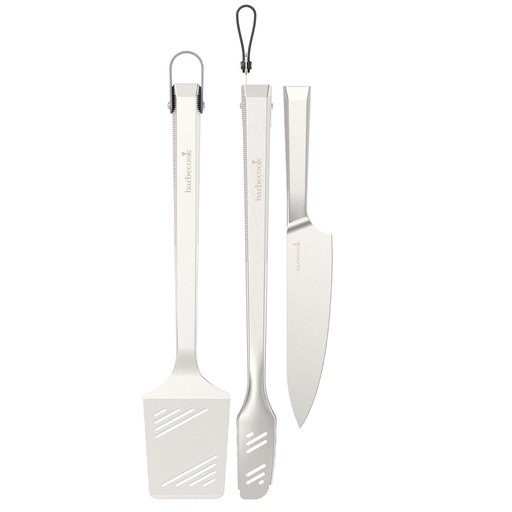 [550992] Barbecook | Set Premium Spatel/Tang/Chef Mes Rvs 45.7cm 3-delig