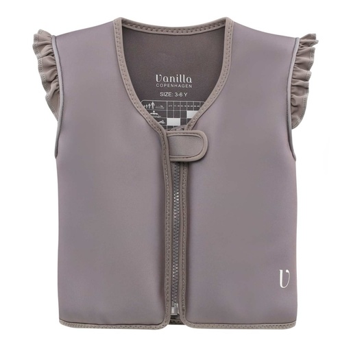 [551237] Vanilla | Zwemvest Frill Wood Swan Neoprene Taupe 1-3Y 11-20kg