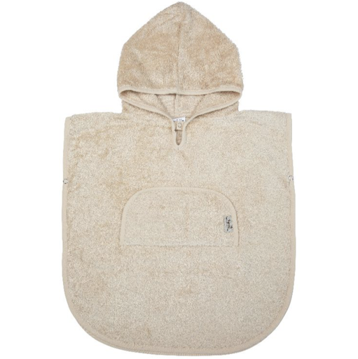 [551261] Timboo | Poncho Frosted Almond Bamboe met Kap V-hals met Drukknopensluiting M80-104 