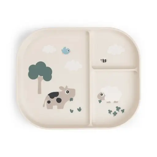 [551266] Done by Deer | Plat Bord Tiny Farm Sand Antislip Met Vakverdeling Beige