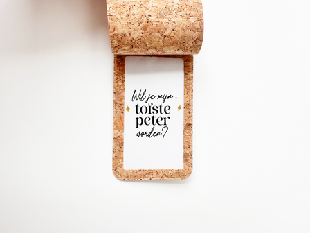 [551306] Minimou | Bagagelabel "Wil jij mijn tofste Peter worden?"
