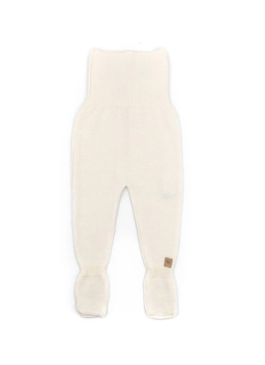 Bamboom | Broek Gebreid met Voetjes Wit