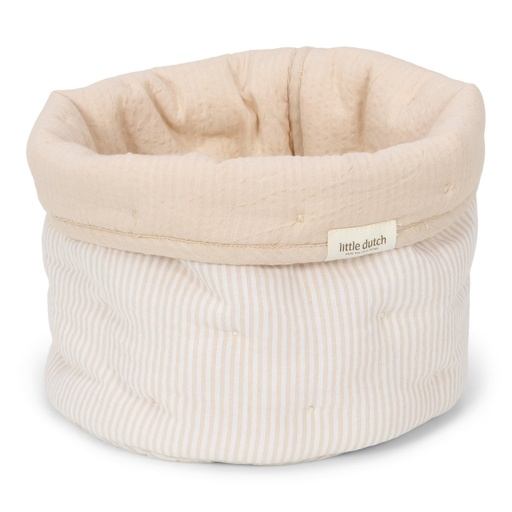 [551423] Little Dutch | Verzorgingsmand Pure Soft Beige Stripe Klein
