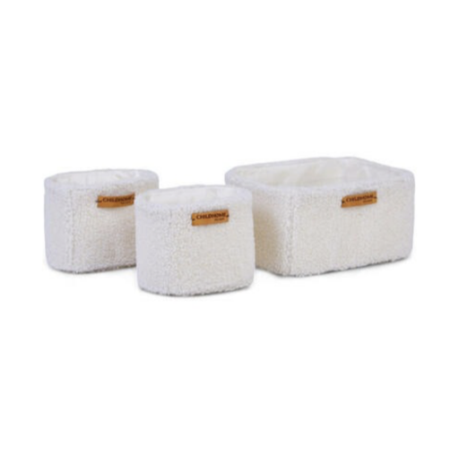 [551495] Childhome | Hangmandjes Teddy Off Hhite  set van 3 