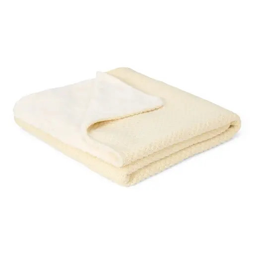[551511] Little Dutch | Deken Ledikant Pure Soft White Gebreid