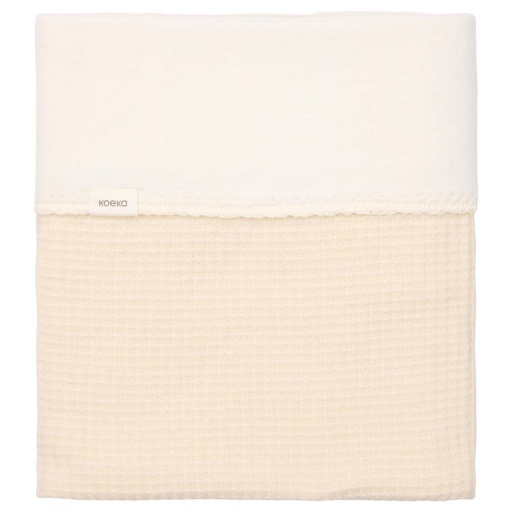 [551543] Koeka | Deken Wieg Malaga Katoen/Fleece Warm White 75x100cm