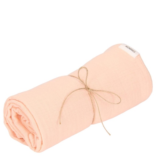 [551555] Koeka | Tetra Doek Faro Hydrofiel Swaddle Peach 75x75cm