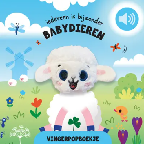 [551582] De Lantaarn | Boek Iedereen is Bijzonder Vingerpopboekje Babydieren