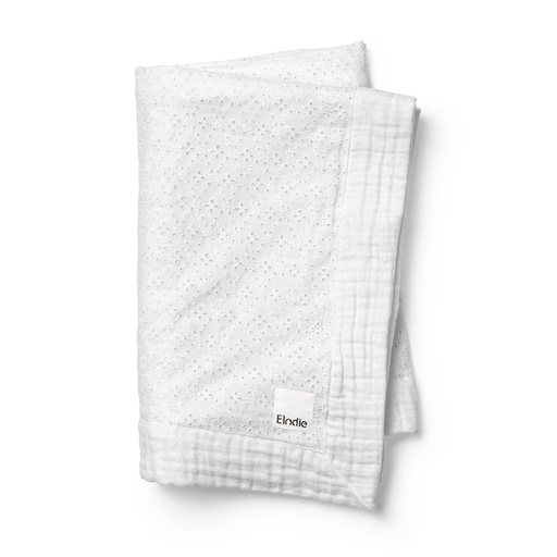[551633] Elodie | Deken Embroidery Anglaise Wit 75x100cm