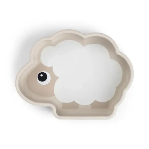 [551642] Done By Deer | Kom Sheepy Sand Stick&Stay Bowl Siliconen Schaap Ecru 