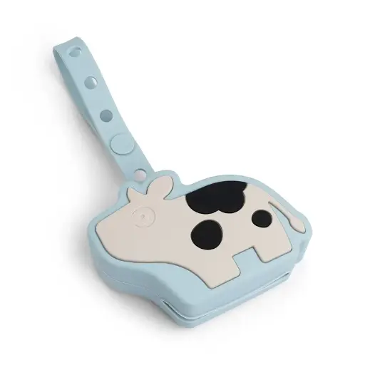 [551718] Done By Deer | Fopspeenhouder Dotti Blue Siliconen Koe