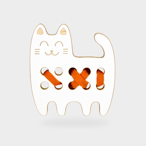 [551752] Milin | Educatief Speelgoed Small Lacing Toy Cat Rijgspeelgoed
