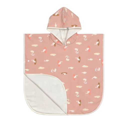 [551893] Laessig | Poncho Dolphin Peach Beach Poncho Roze