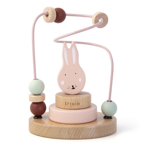 [551968] Trixie | Kralenframe Hout Mrs. Rabbit Roze 11x8x15cm