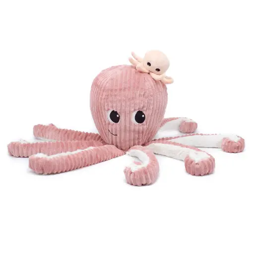 [552011] Les Ptipotos | Knuffel Plushe Filou the Octopus Mama & Baby Rose