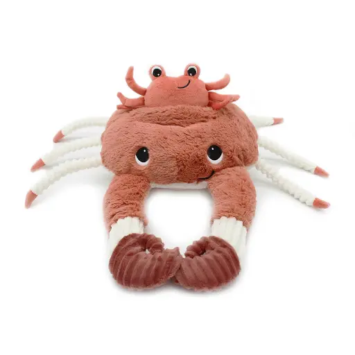 [552024] Les Ptipotos | Knuffel Plushe Cassecou The Crab Mama & Baby Terracotta