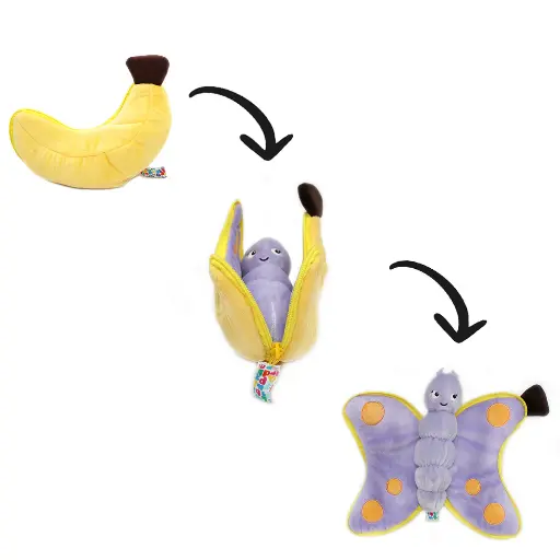 [552029] Flipetz | Knuffel Pluche Poppet The Butterfly/Banana 