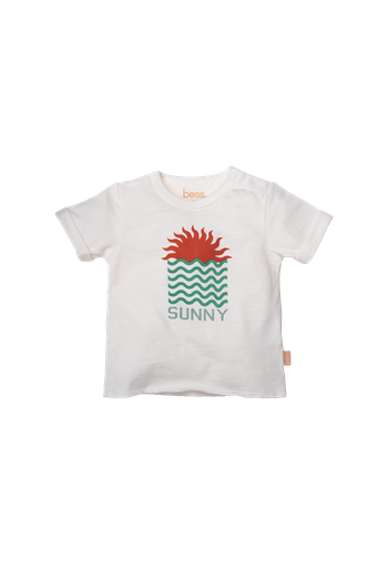 Bess | T-Shirt Sunny Off White Korte Mouw 