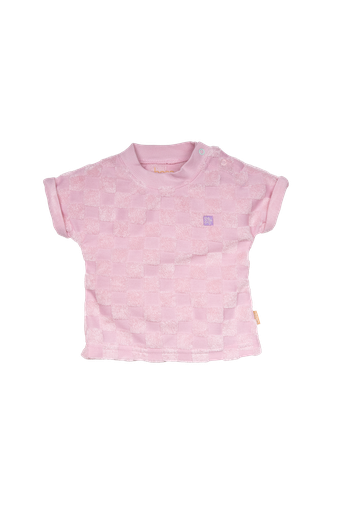 Bess | T-Shirt Towelling Peach Powder Korte Mouw