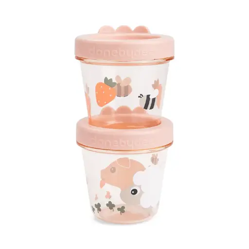 [552322] Done By Deer | Bewaarpotje Tiny Farm Powder Baby Food Container 150ml 2-pack