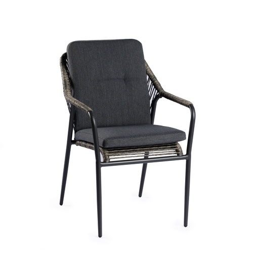 [552505] Tierra | Stoel Cortez Dining Chair Charcoal 
