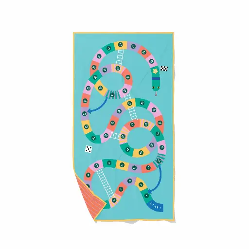 [552572] Quut | Strandhanddoek Playtowel M Snakes & Ladders 140x70cm