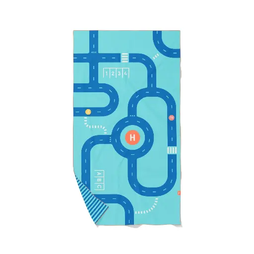[552578] Quut | Strandhanddoek Play Towel L Road (180cm x 100cm )