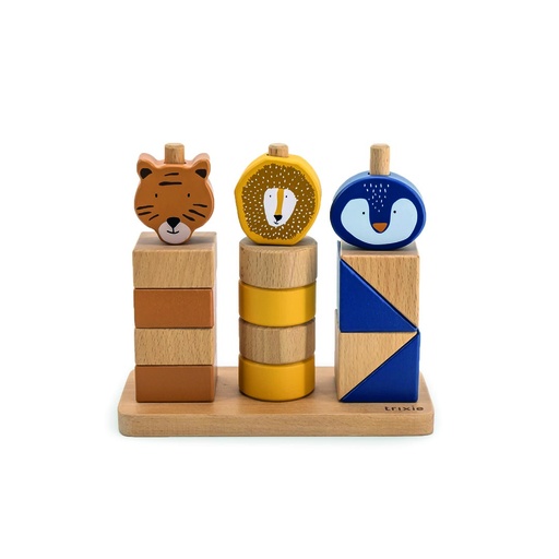 [552684] Trixie | Puzzel Stapelaar Wooden Animal Blocks Stacker
