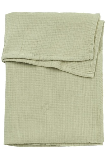 [553269] Meyco | Laken Ledikant Pre-Washed Hydrofiel Soft Olive 0.3TOG 100x150cm  