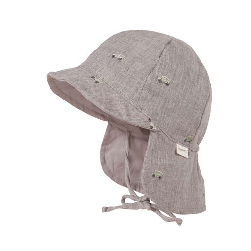 Maximo | Muts Zonnehoedje Graumeliert Auto Muslin met Nekbescherming All over Auto