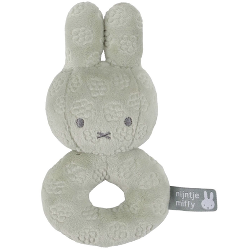 [553426] Nijntje | Rammelaar Miffy Green Flower Textiel Rattle Groen 